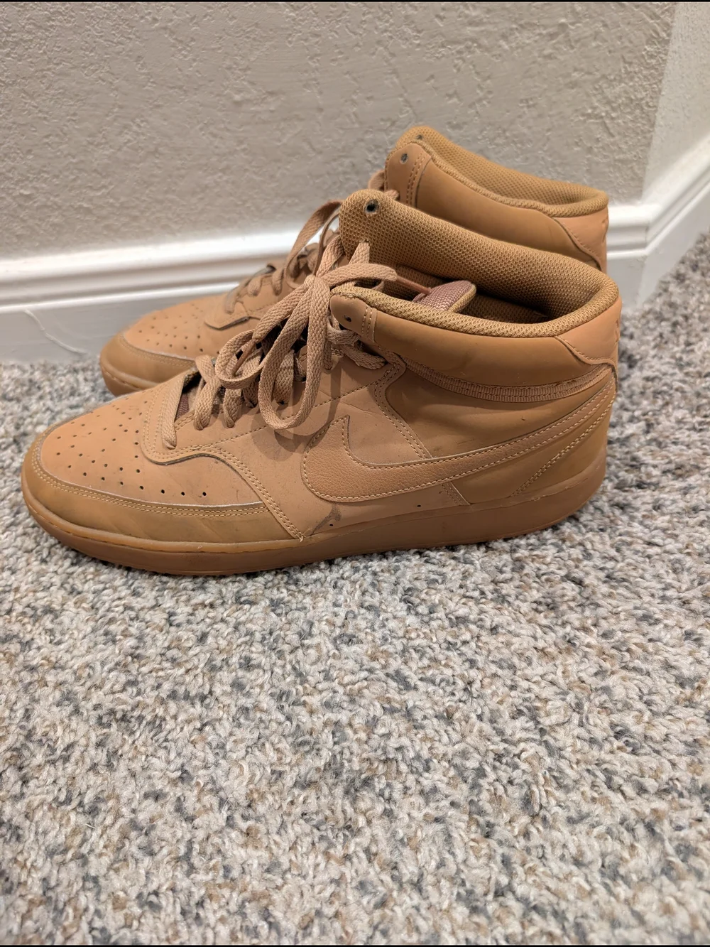 Nike Men's Wheat/Tan High-Top Sneakers